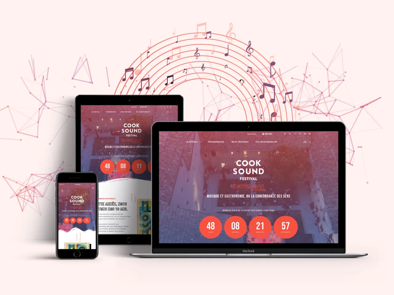 Site du Cooksound Festival, musique et gastronomie