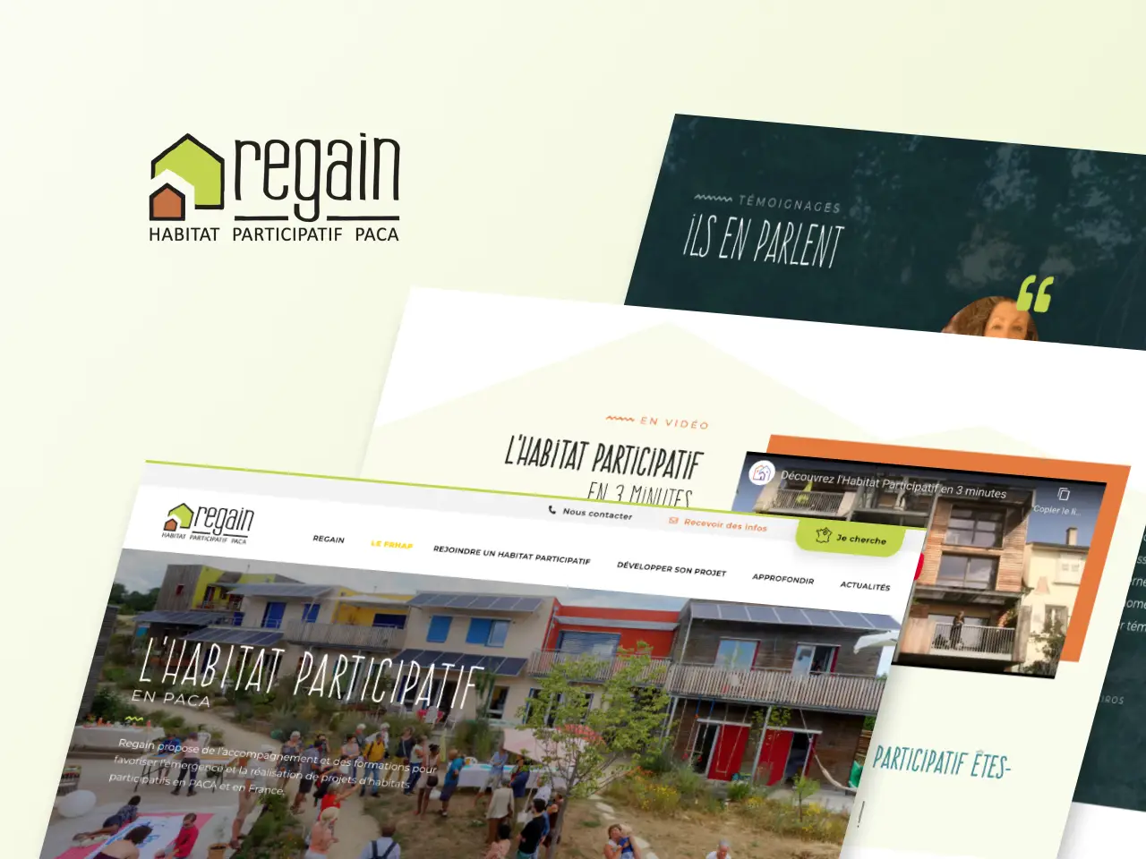 Site de Regain, accompagnement de projets d’habitat participatif