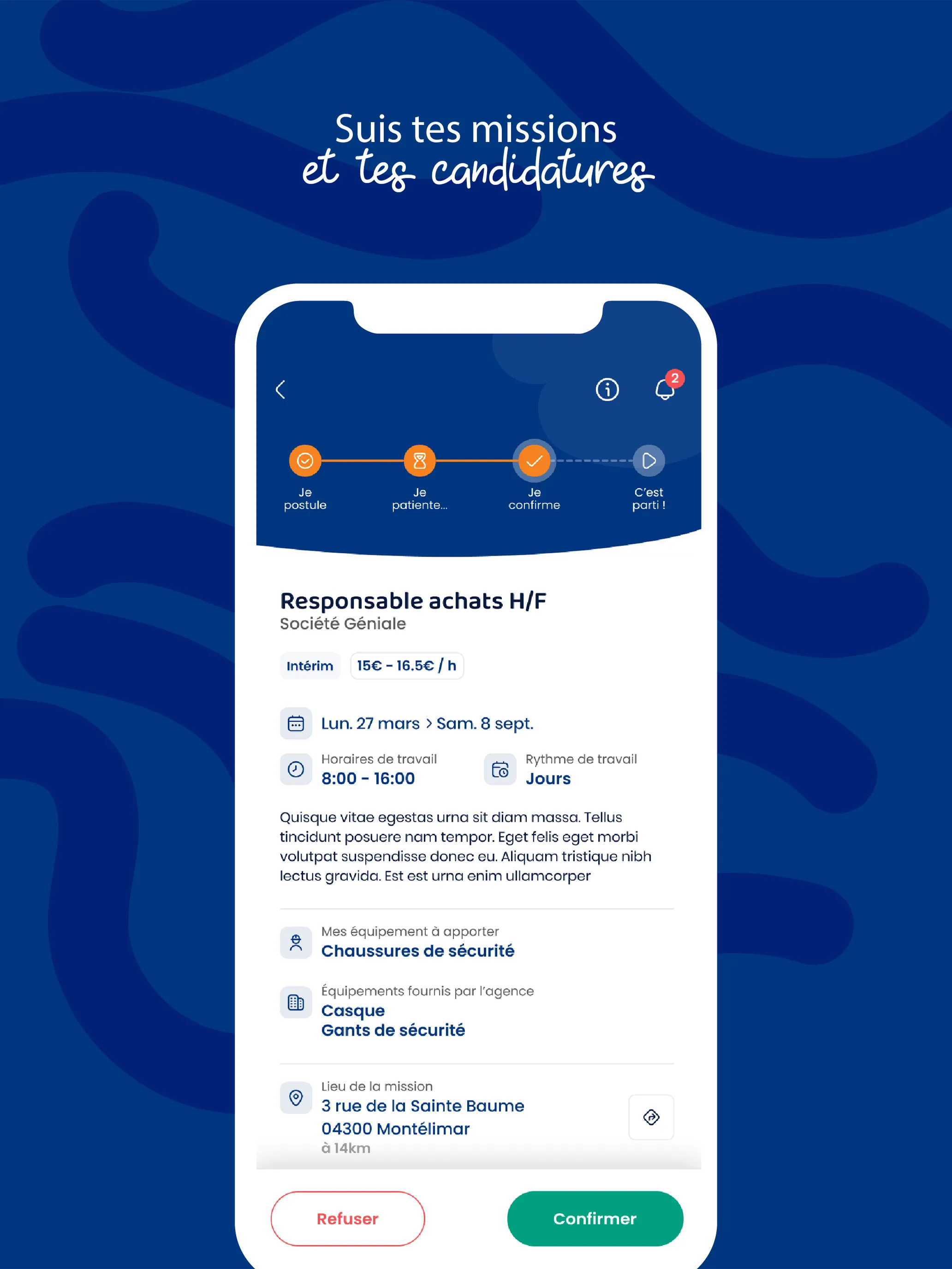 Application mobile Proman : suivi des missions et des candidatures, étape par étape
