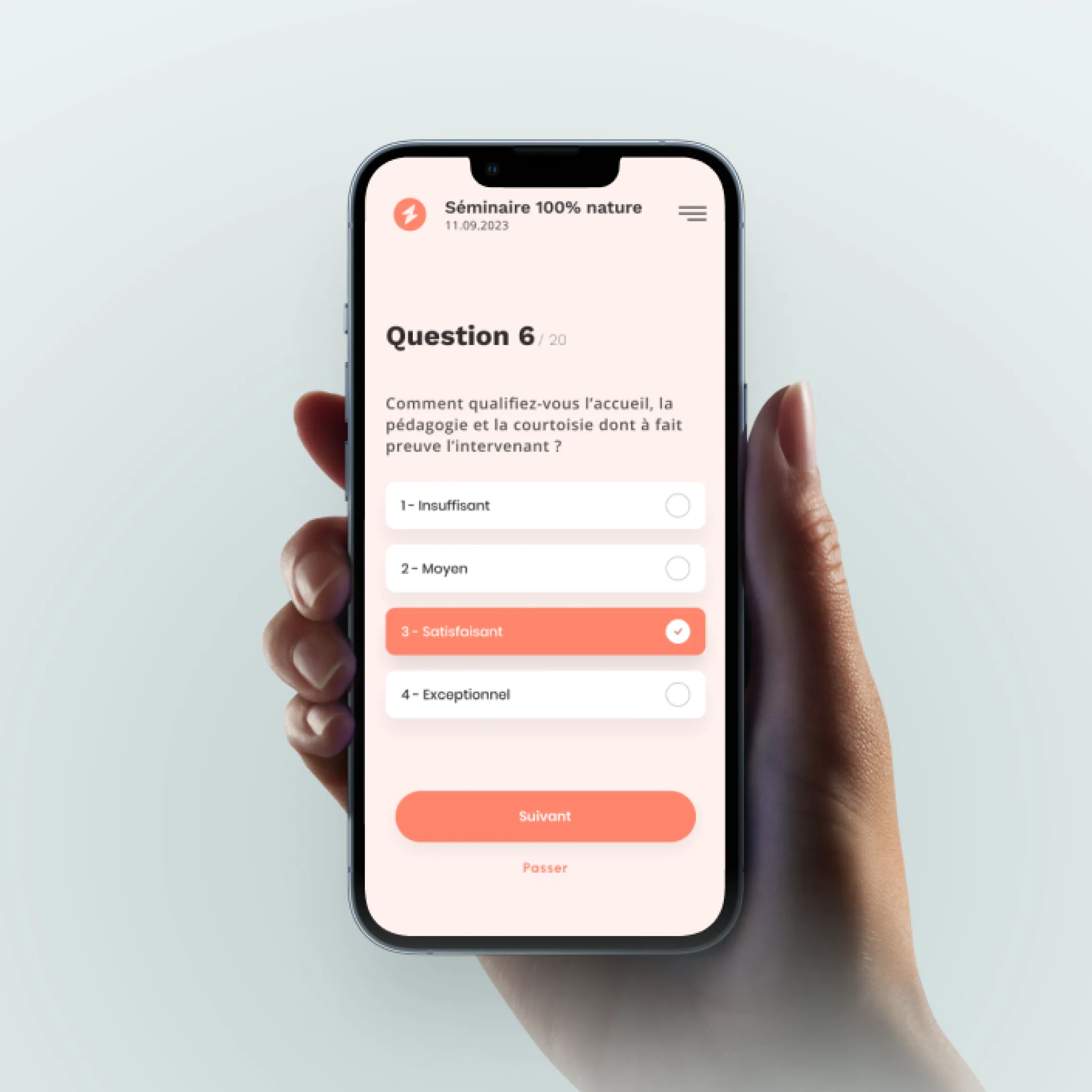 L'application finale, côté invité